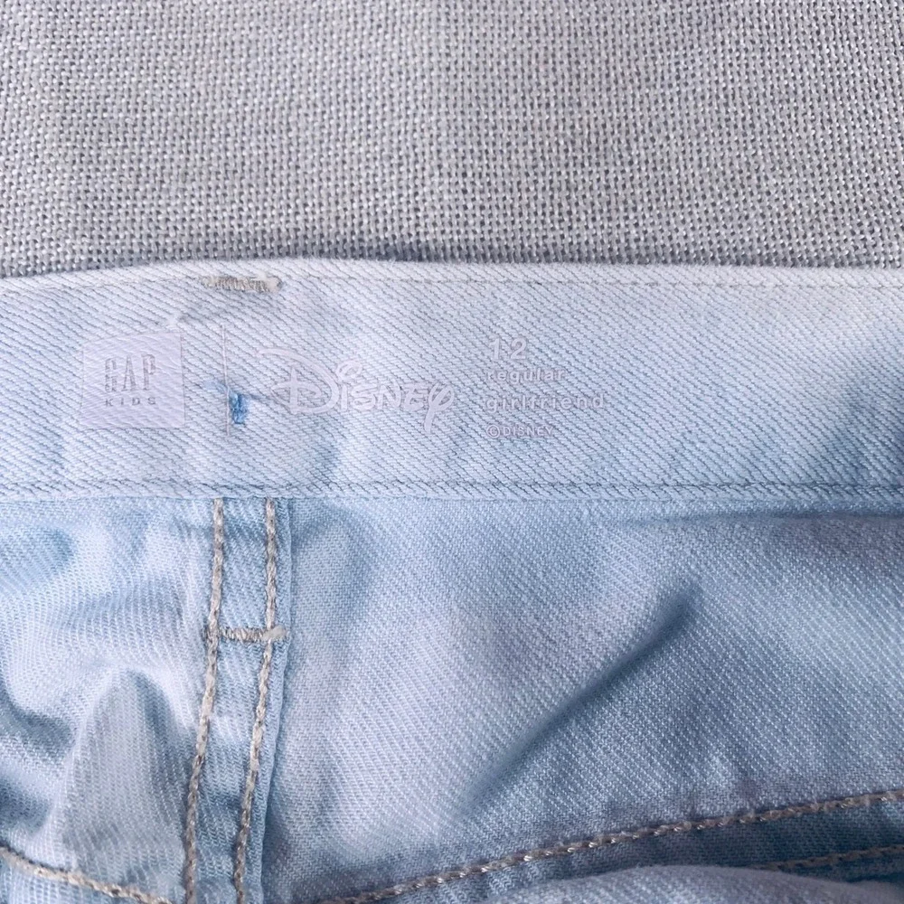 Gap Kids Disney Minnie Mouse Floral‎ Light Wash Distressed Jeans - Size 12